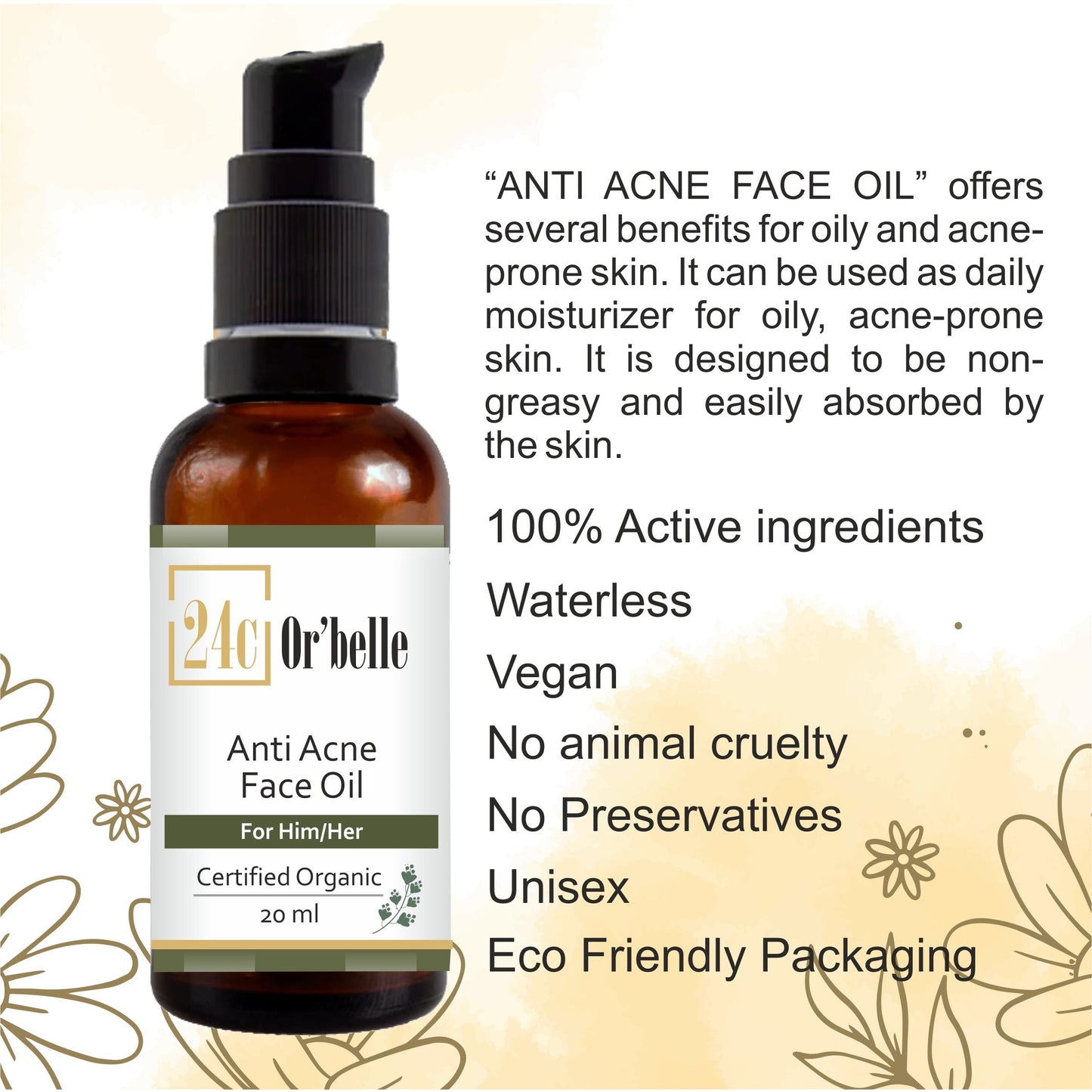 Face oil for acne