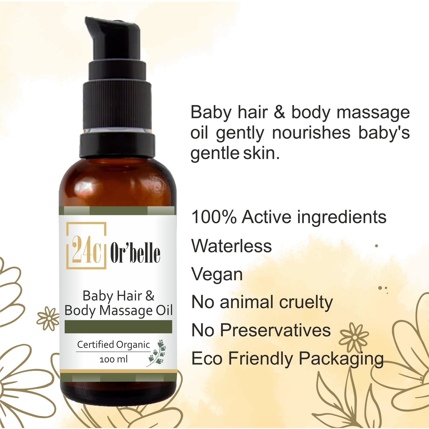 Baby hair oil